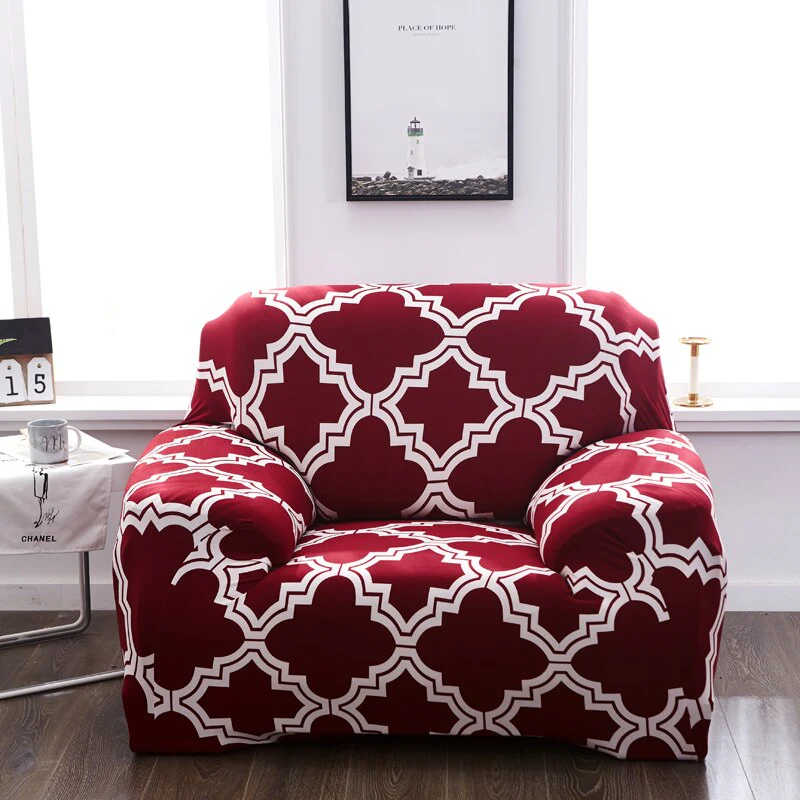 Single Sofa Chair Slipcovers Armchair Decoration 1 2 3 4 Seater Elastic Spandex Sofa Cover Stretch Floral Printed Elastic Sofa Cover L-Style Covers - Image 30