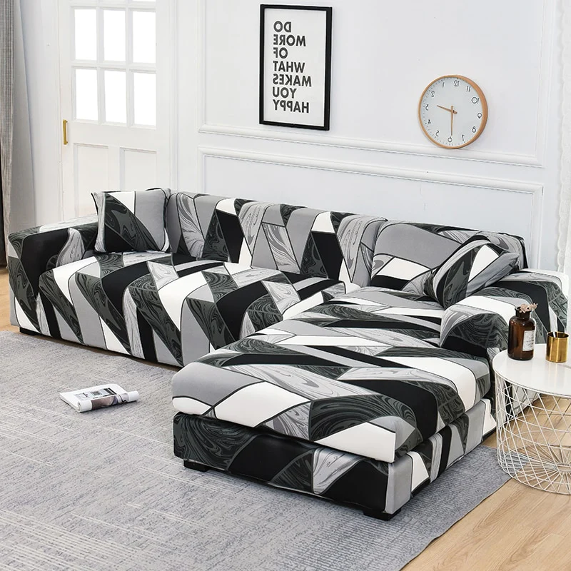 Sofa Cover Elastic Couch Cover Sectional Chair Cover Sofa Cover Corner L-shape Sofa Cover 1/2/3/4-seater Cover Corner L Shaped Slipcover - Image 17