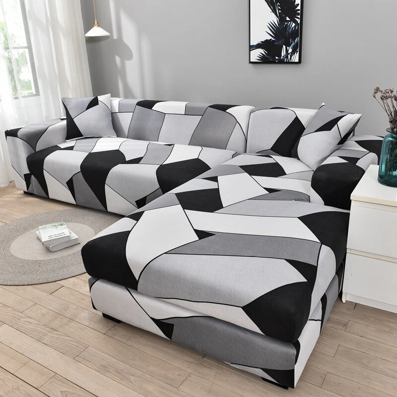 Sofa Cover Elastic Couch Cover Sectional Chair Cover Sofa Cover Corner L-shape Sofa Cover 1/2/3/4-seater Cover Corner L Shaped Slipcover - Image 21
