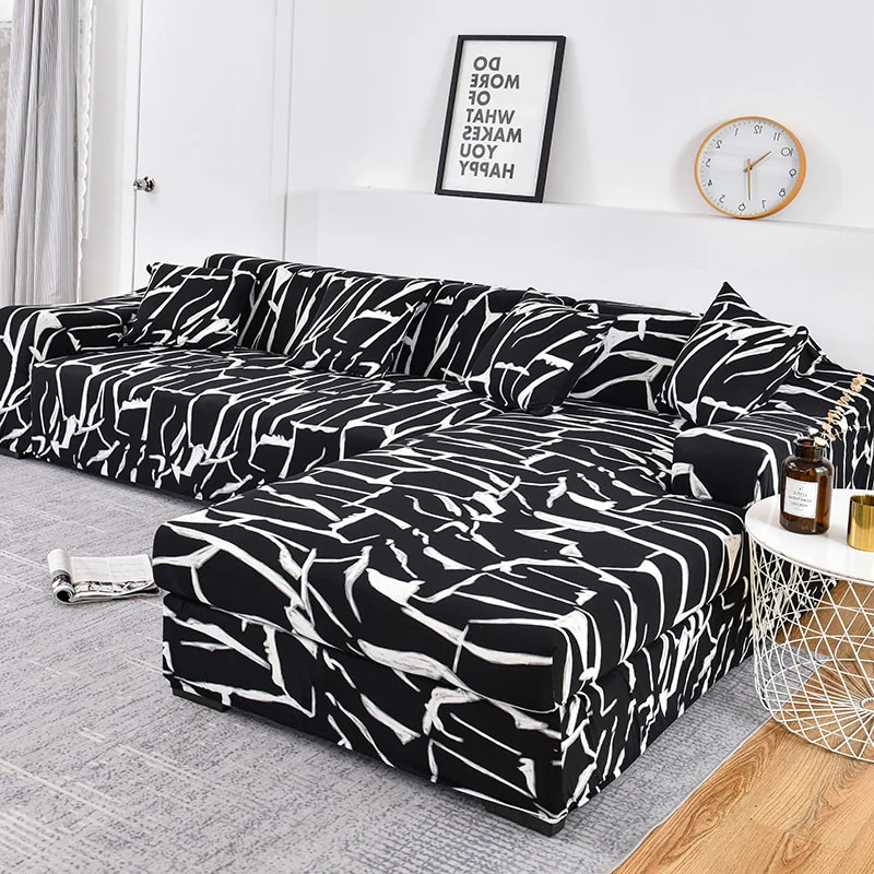 Sofa Cover Elastic Couch Cover Sectional Chair Cover Sofa Cover Corner L-shape Sofa Cover 1/2/3/4-seater Cover Corner L Shaped Slipcover - Image 23
