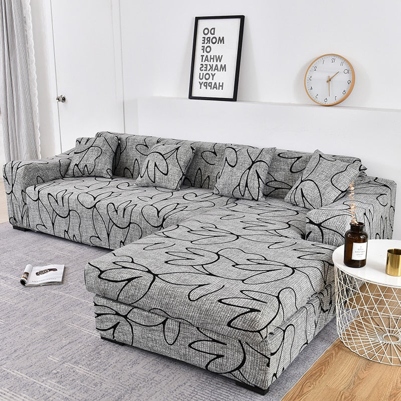 Sofa Cover Elastic Couch Cover Sectional Chair Cover Sofa Cover Corner L-shape Sofa Cover 1/2/3/4-seater Cover Corner L Shaped Slipcover - Image 9