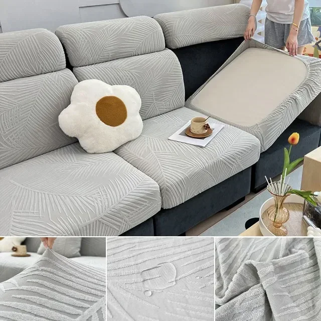 Sofa Cushion Covers Plain Elastic Waterproof Sofa Seat Covers Delicate Jacquard Sofa Cushion Cover - Image 10