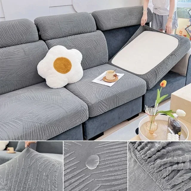 Sofa Cushion Covers Plain Elastic Waterproof Sofa Seat Covers Delicate Jacquard Sofa Cushion Cover - Image 11