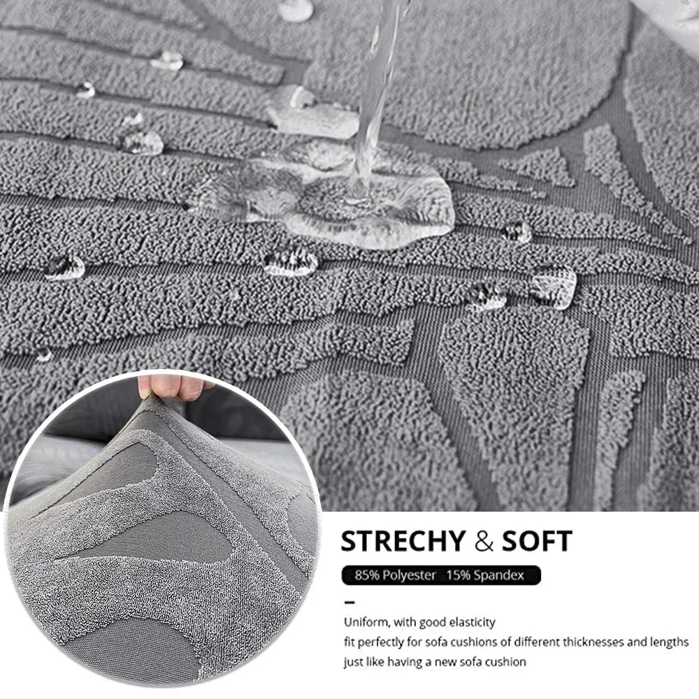 Sofa Cushion Covers Plain Elastic Waterproof Sofa Seat Covers Delicate Jacquard Sofa Cushion Cover - Image 6