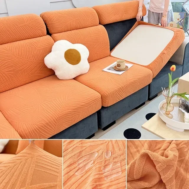 Sofa Cushion Covers Plain Elastic Waterproof Sofa Seat Covers Delicate Jacquard Sofa Cushion Cover - Image 7