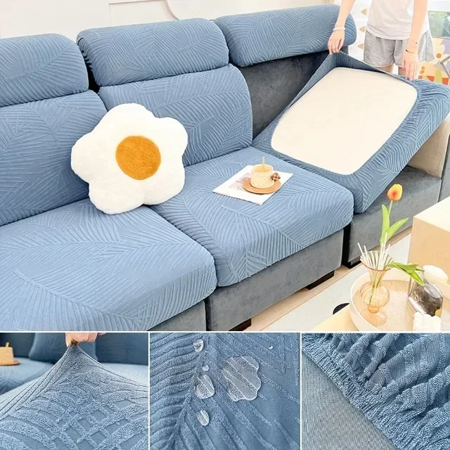Sofa Cushion Covers Plain Elastic Waterproof Sofa Seat Covers Delicate Jacquard Sofa Cushion Cover - Image 8