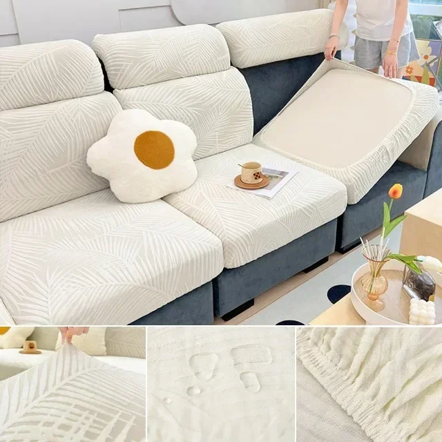 Sofa Cushion Covers Plain Elastic Waterproof Sofa Seat Covers Delicate Jacquard Sofa Cushion Cover - Image 9