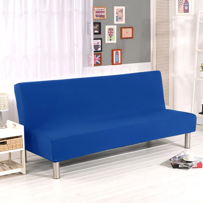 Solid Color Folding Sofa Bed Cover Sofa Covers Spandex Stretch Elastic Material Double Seat Cover Slipcovers Armless Cover - Image 19