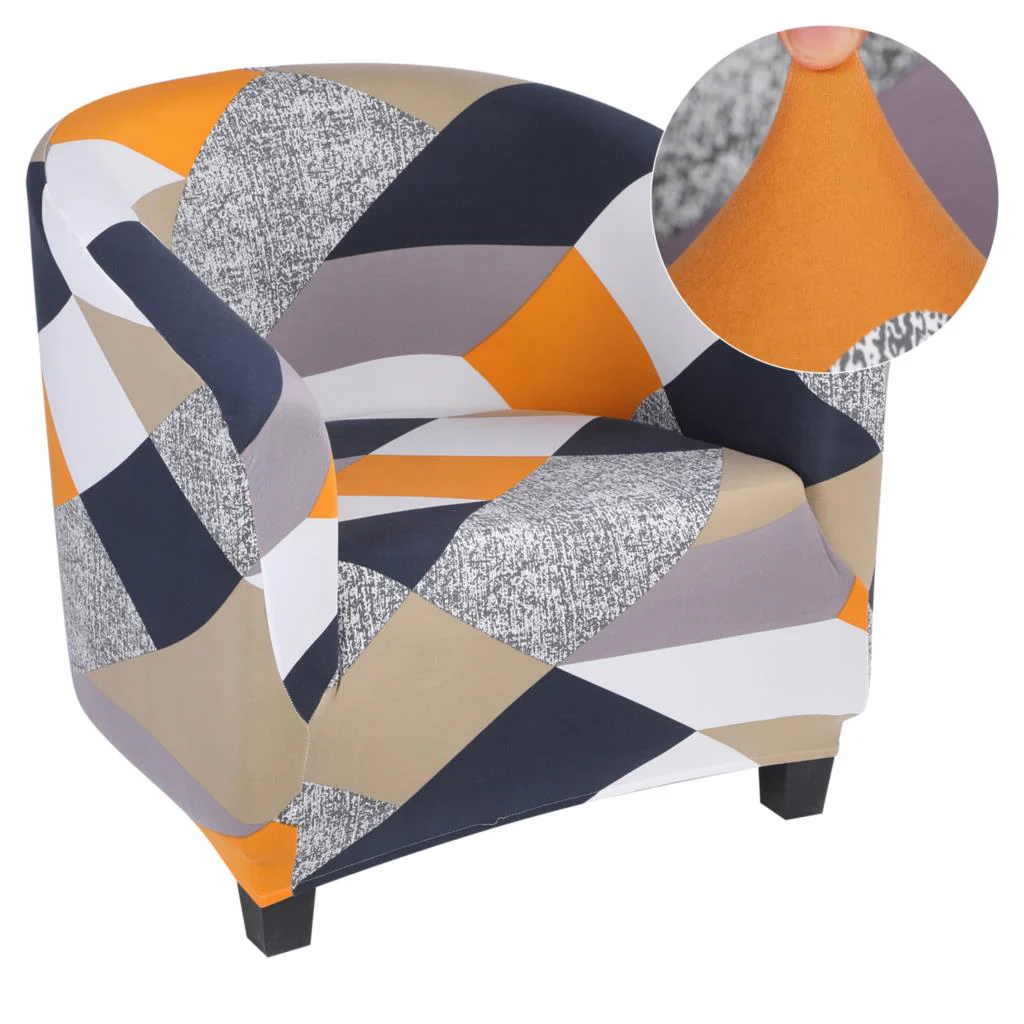 Spring Printed Elastic Tub Chair Cover Couch Tub Club Chair Cover Stretch Sofa Slipcover Furniture Single Seater Couch Banquet Armchair Cover - Image 14