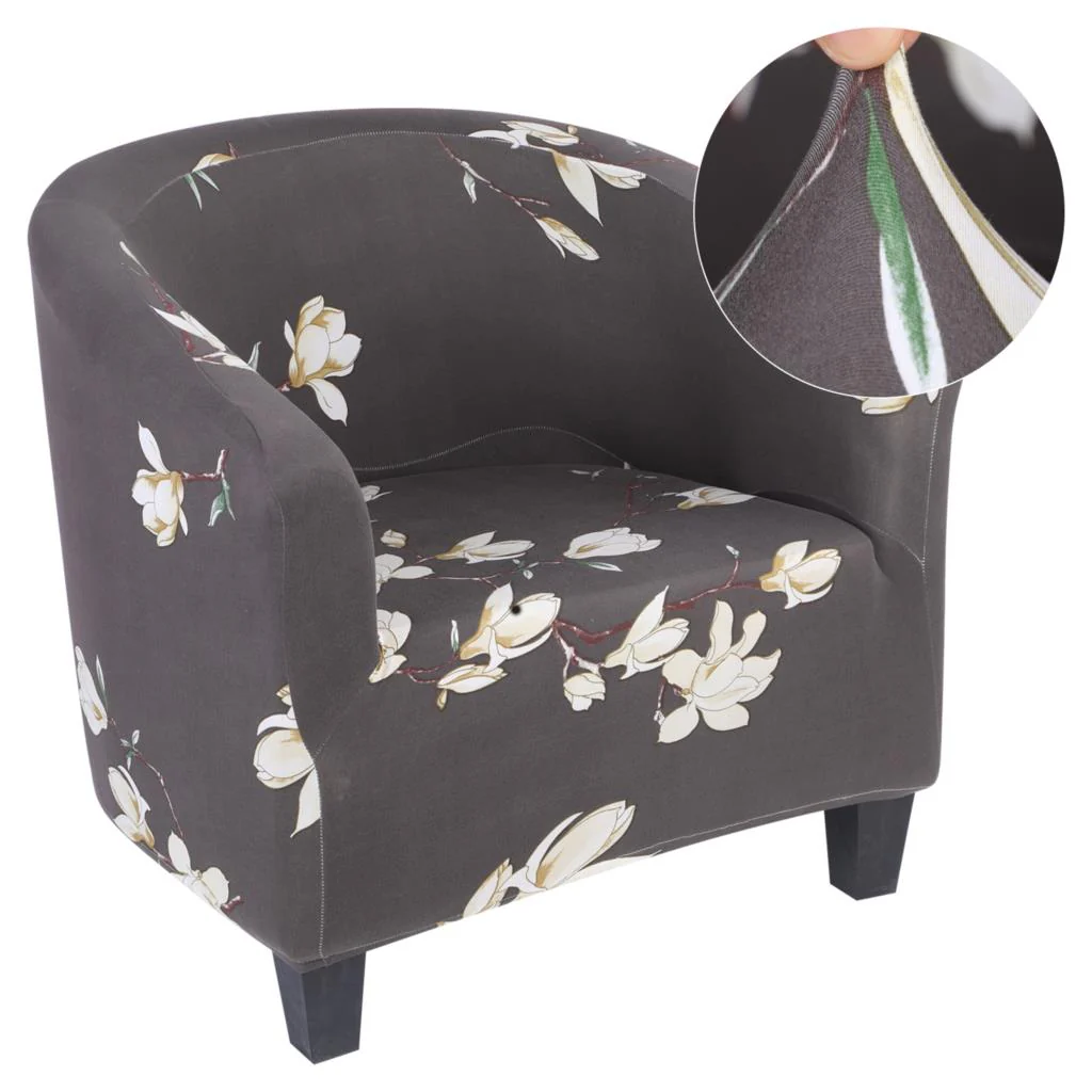 Spring Printed Elastic Tub Chair Cover Couch Tub Club Chair Cover Stretch Sofa Slipcover Furniture Single Seater Couch Banquet Armchair Cover - Image 22