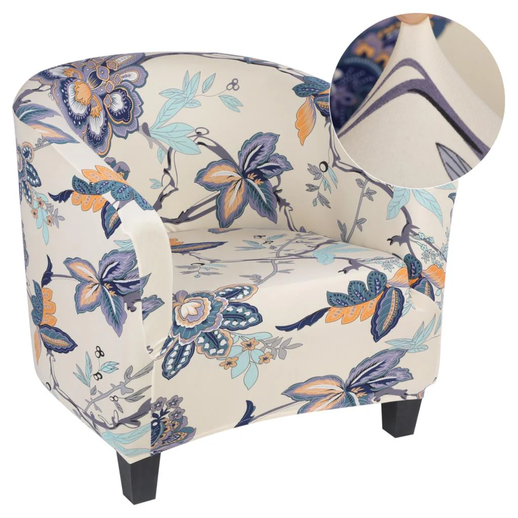Spring Printed Elastic Tub Chair Cover Couch Tub Club Chair Cover Stretch Sofa Slipcover Furniture Single Seater Couch Banquet Armchair Cover - Image 23