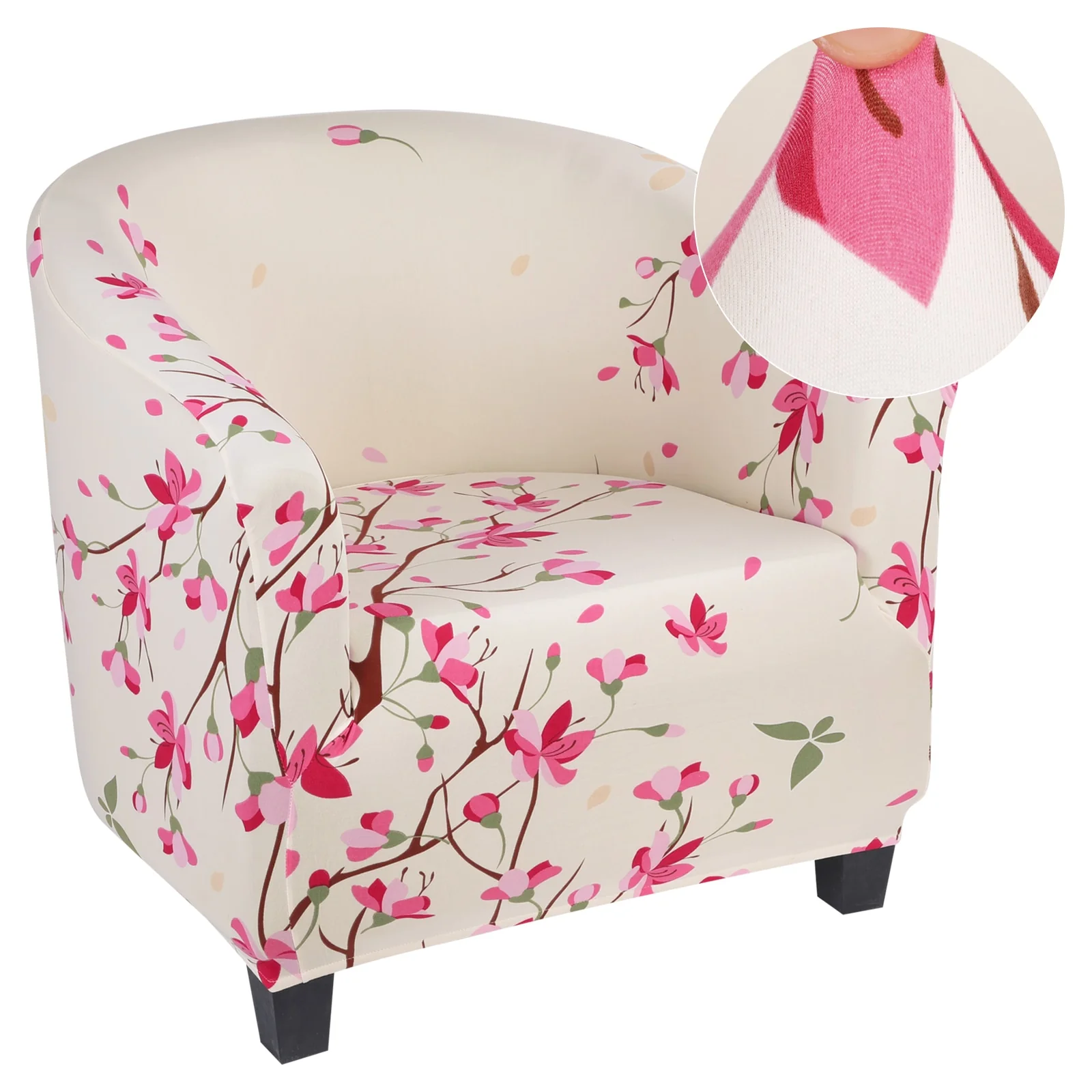 Spring Printed Elastic Tub Chair Cover Couch Tub Club Chair Cover Stretch Sofa Slipcover Furniture Single Seater Couch Banquet Armchair Cover - Image 25