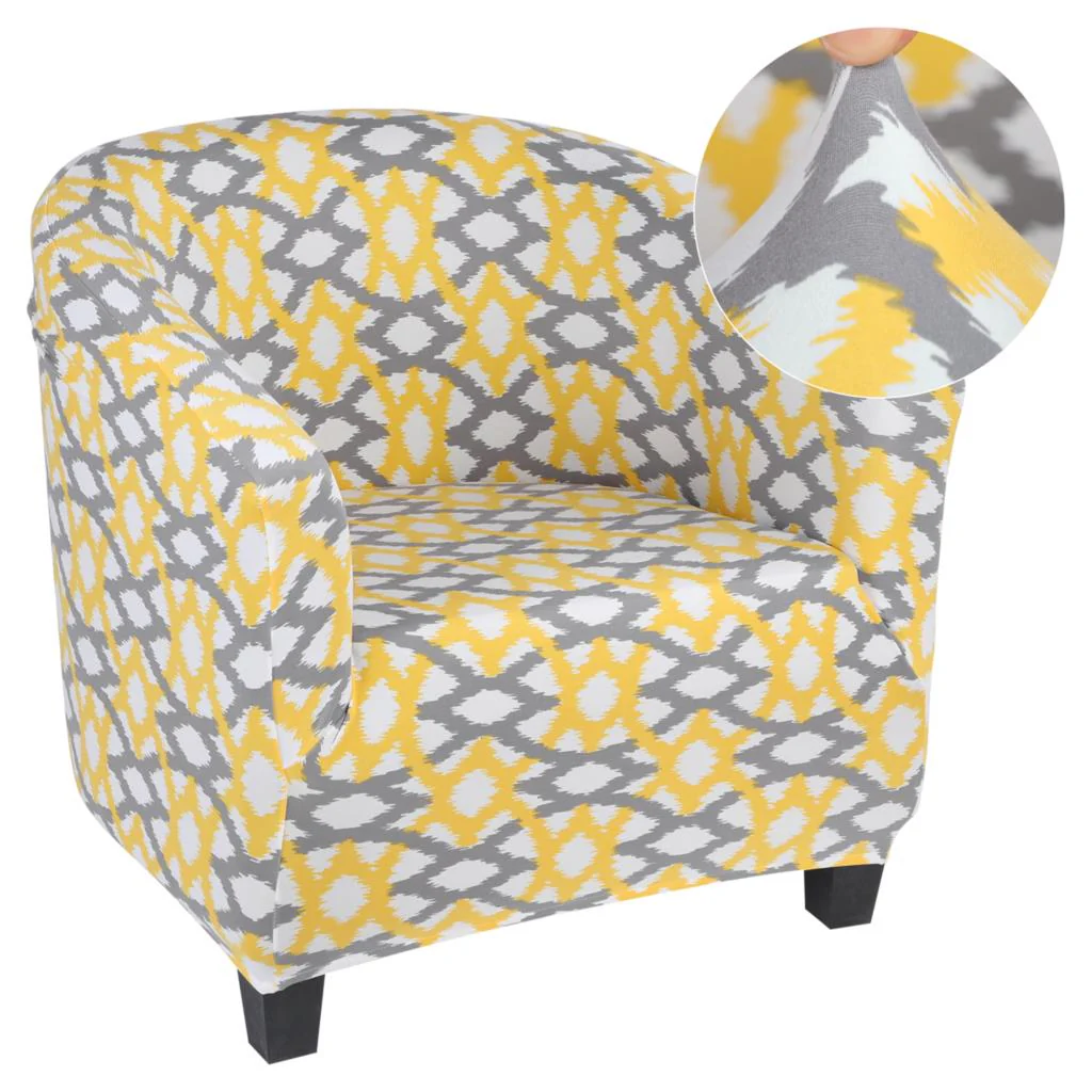 Spring Printed Elastic Tub Chair Cover Couch Tub Club Chair Cover Stretch Sofa Slipcover Furniture Single Seater Couch Banquet Armchair Cover - Image 26