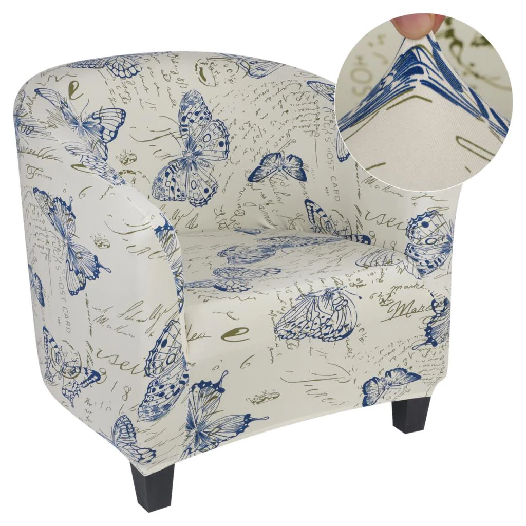 Spring Printed Elastic Tub Chair Cover Couch Tub Club Chair Cover Stretch Sofa Slipcover Furniture Single Seater Couch Banquet Armchair Cover - Image 30