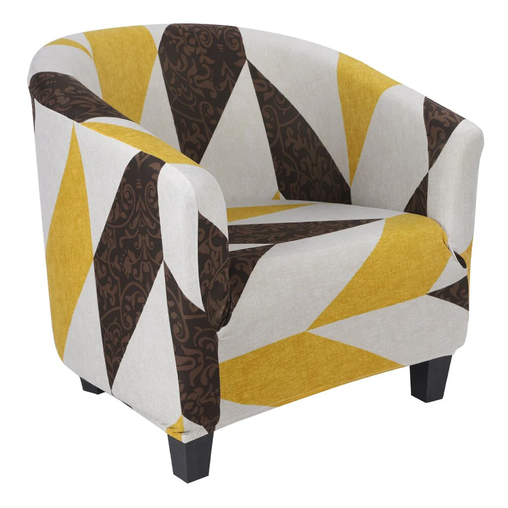 Spring Printed Elastic Tub Chair Cover Couch Tub Club Chair Cover Stretch Sofa Slipcover Furniture Single Seater Couch Banquet Armchair Cover - Image 32