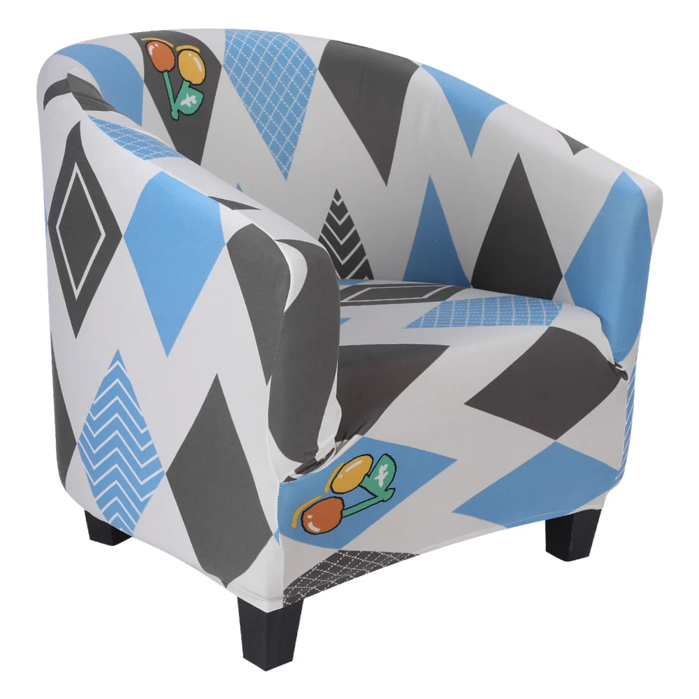 Spring Printed Elastic Tub Chair Cover Couch Tub Club Chair Cover Stretch Sofa Slipcover Furniture Single Seater Couch Banquet Armchair Cover - Image 35