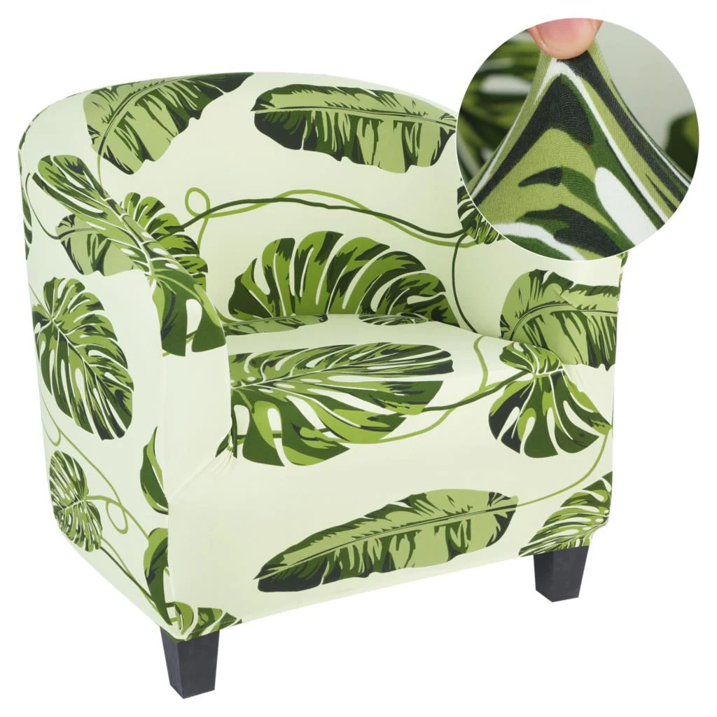 Spring Printed Elastic Tub Chair Cover Couch Tub Club Chair Cover Stretch Sofa Slipcover Furniture Single Seater Couch Banquet Armchair Cover - Image 9