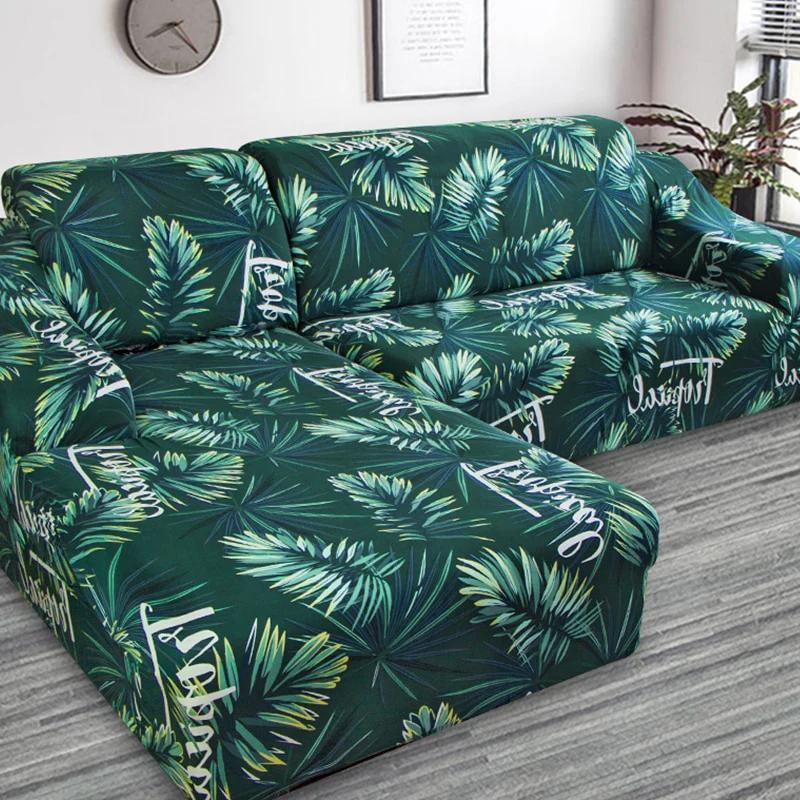 Square Lattice Printed L Shape Sofa Covers Sofa Protector Printed Elastic Sretch Covers Anti-dust Elastic Stretch Covers for Corner Sofa Cover - Image 11