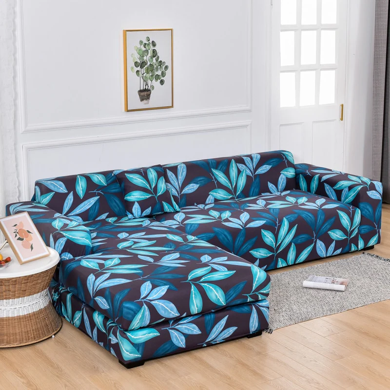 Square Lattice Printed L Shape Sofa Covers Sofa Protector Printed Elastic Sretch Covers Anti-dust Elastic Stretch Covers for Corner Sofa Cover - Image 23