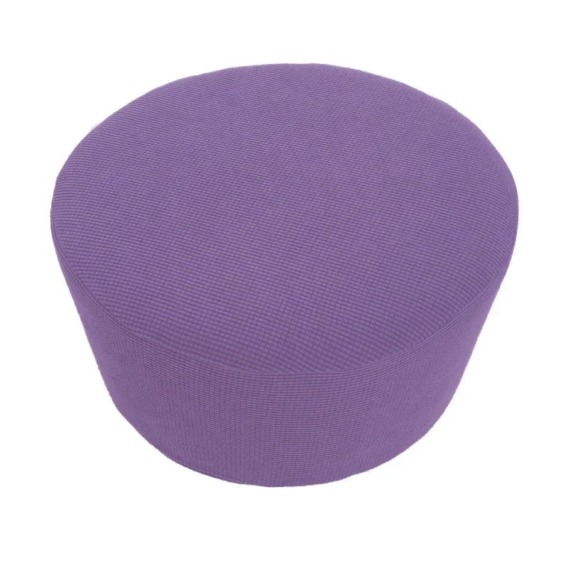 Strength Elastic Round Ottoman Cover All Inclusive Jacquard Footstool Protector Dustproof Round Stool Cover - Image 17