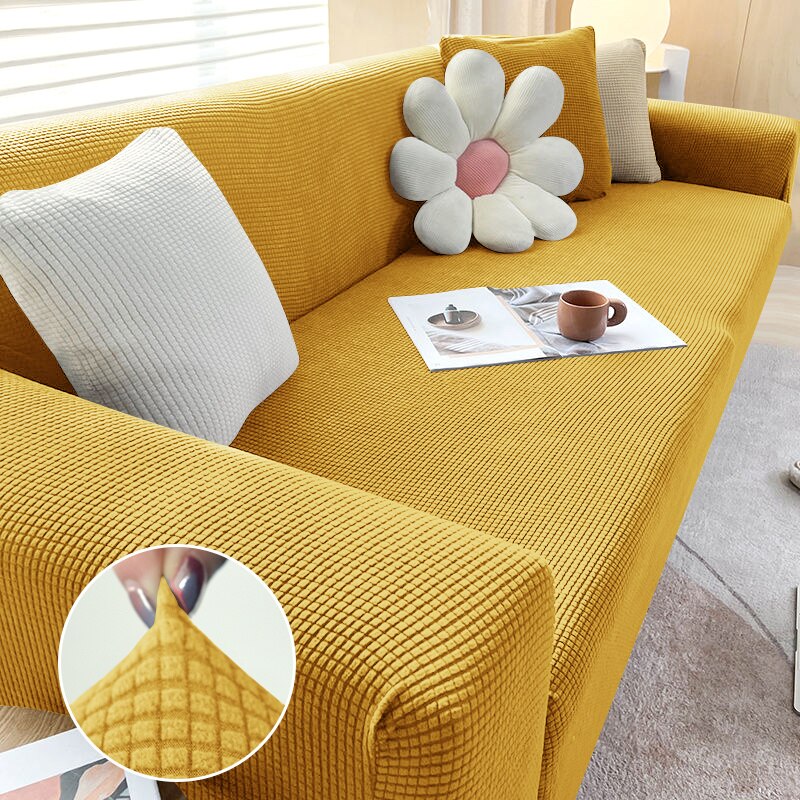 Stretch Jacquard Sofa Cover Stretch Couch Cover Sectional L Shape Sofa Slipcover Corner Case for Living Room 1/2/3/4 Seat - Image 3