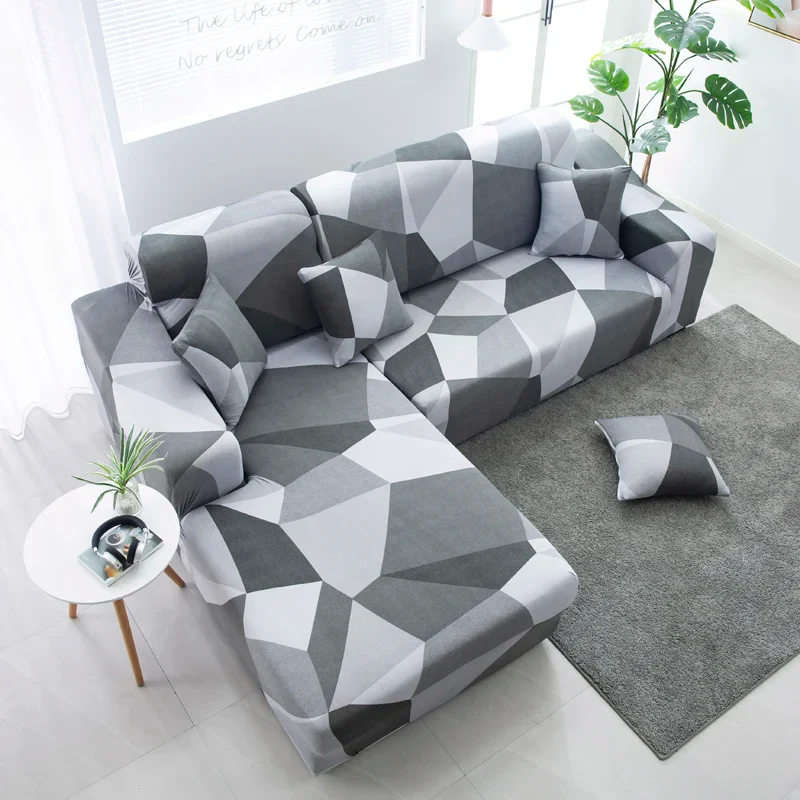 Stretch L Shaped Sofa Cover Couch Cover Slipcovers Armchair Corner Sofa Cover Chaselong Protector for Pets and Kids Fully Wrap - Image 14