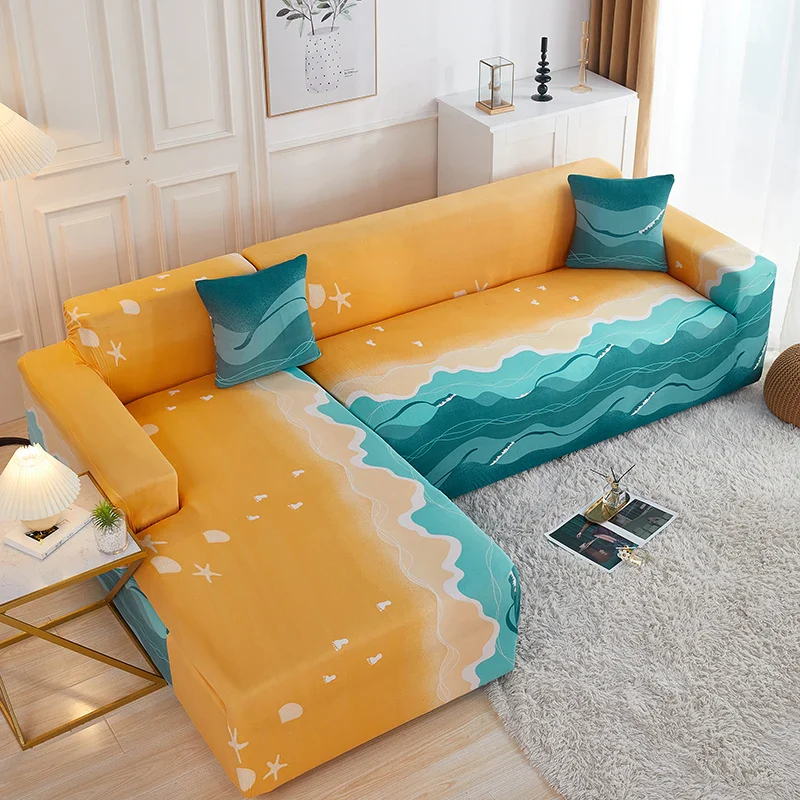 Stretch L Shaped Sofa Cover Couch Cover Slipcovers Armchair Corner Sofa Cover Chaselong Protector for Pets and Kids Fully Wrap - Image 25