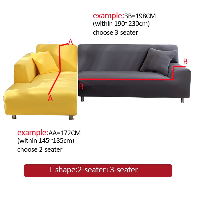 Stretch L Shaped Sofa Cover Couch Cover Slipcovers Armchair Corner Sofa Cover Chaselong Protector for Pets and Kids Fully Wrap - Image 3