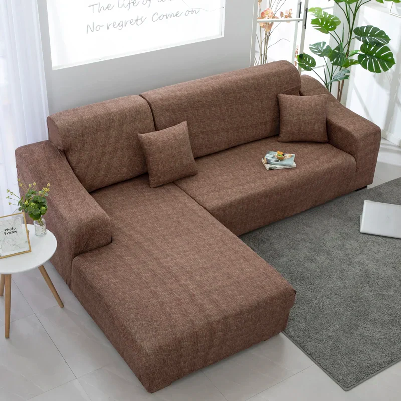 Stretch L Shaped Sofa Cover Couch Cover Slipcovers Armchair Corner Sofa Cover Chaselong Protector for Pets and Kids Fully Wrap - Image 4