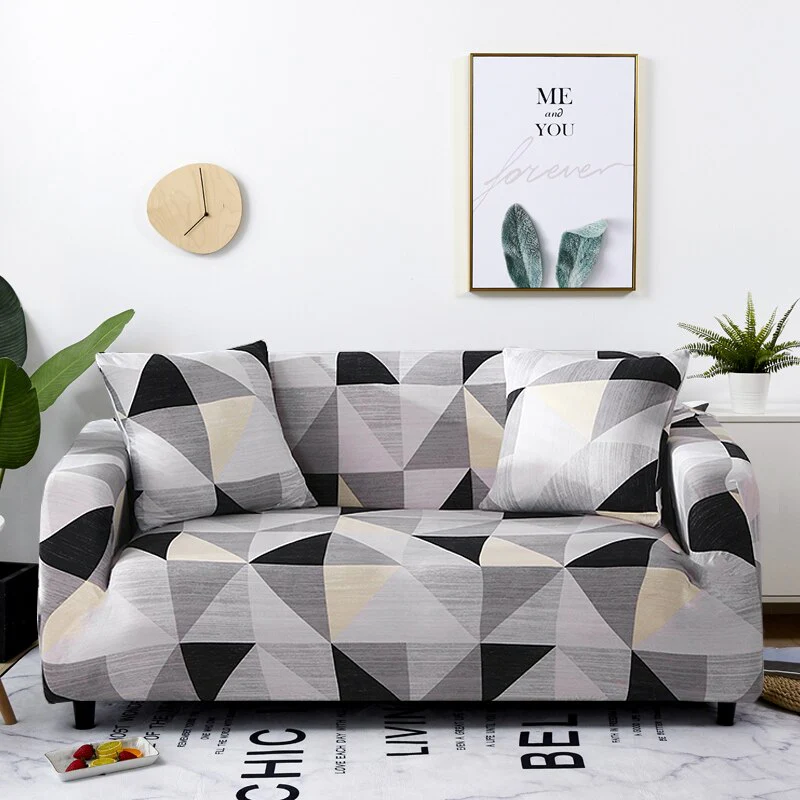 Stretch Plaid Sofa Slipcover Elastic Sofa Covers Corner L Shaped Covers Sectional Sofa Cover Couch Cover 1/2/3/4 Seater Armchair Cover - Image 7