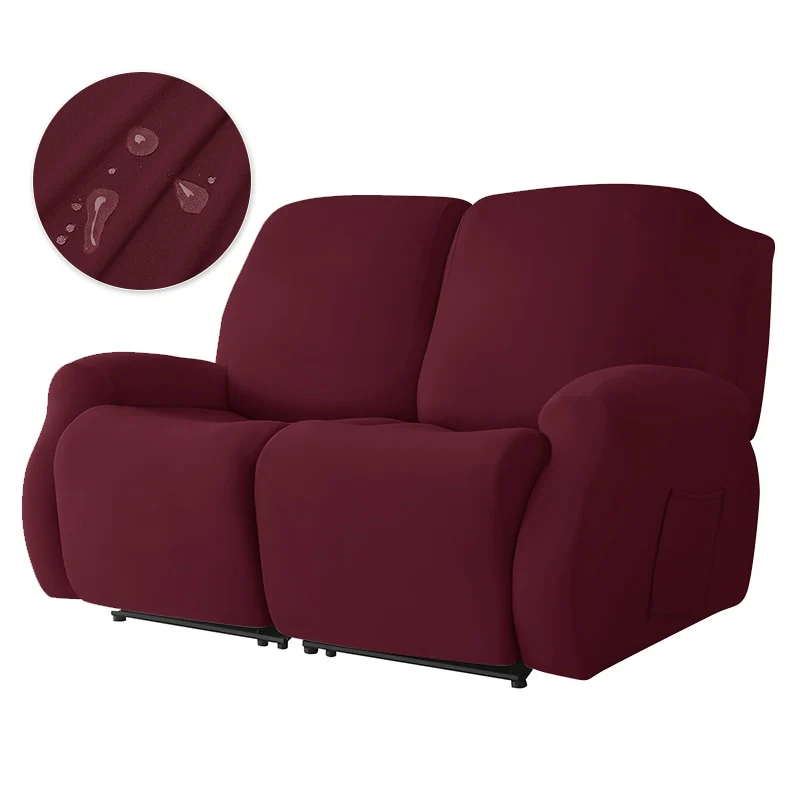Stretch Recliner Sofa Cover Knitted Reclining Sofas Covers Anti-Dust Non-Slip Lazy Boy Chair Cover 1/2/3/4 Seats - Image 28