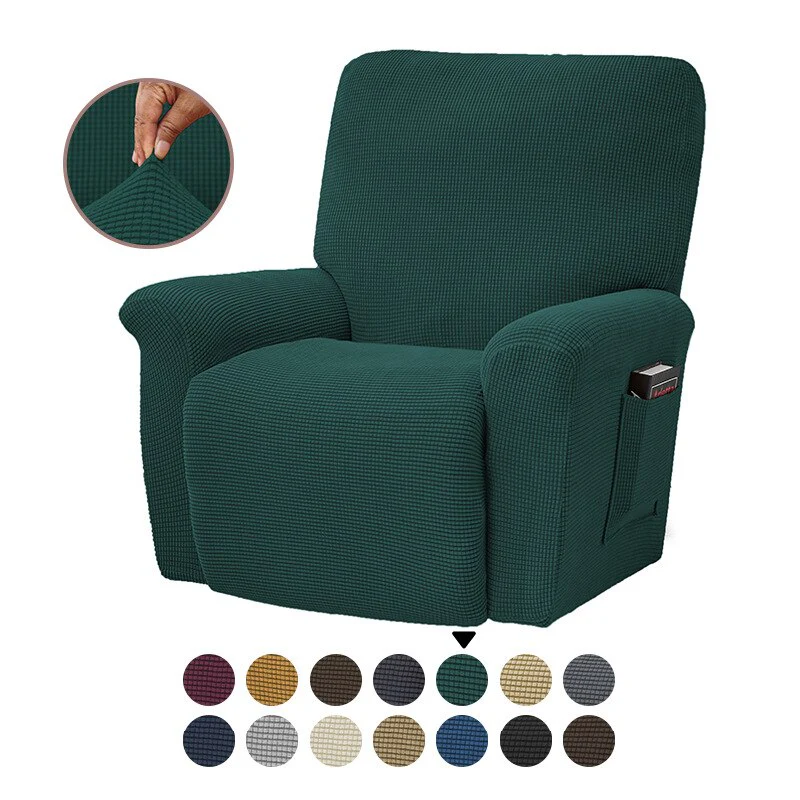 Stretch Recliner Sofa Covers Slipcovers Durable Soft High Stretch Jacquard Sofa Cover Polyester Fiber Solid Color For Rechiner Chair Cover - Image 12