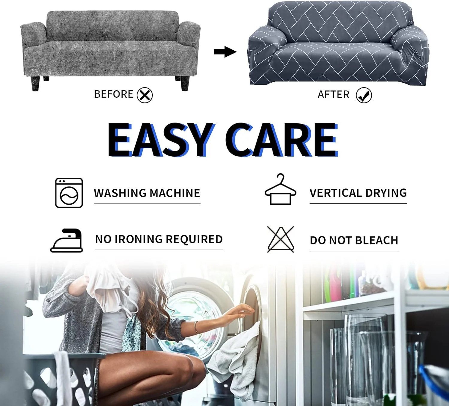 Stretch Sofa Cover Universal Sofa Slipcover Spandex Loveseat Couch Cover Washable Elastic Fabric Furniture Protector - Image 6