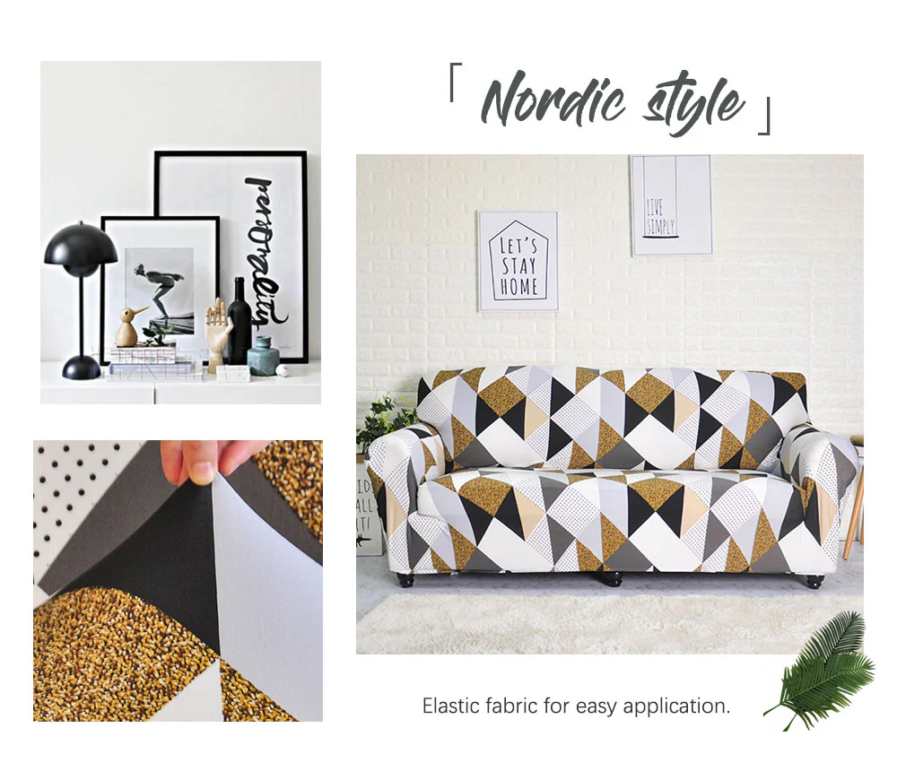 Stretch Sofa Covers Furniture Protector Polyester Loveseat Couch Cover l L-Style Sofa Cover 1/2/3/4-seater Arm Chair Cover Corner Elastic Couch Covers - Image 4