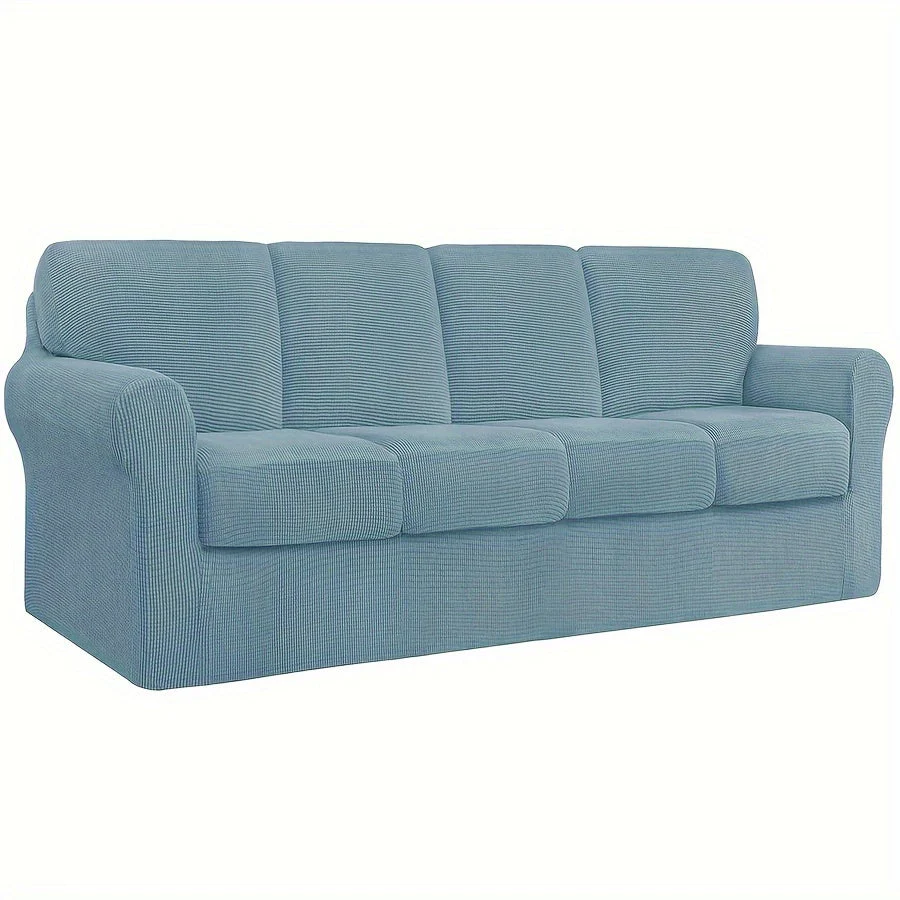 Stretch Sofa Slipcover With Cushion Covers Sets Couch Cover Sets Backrest Cushion Covers Furniture Protector - Image 20