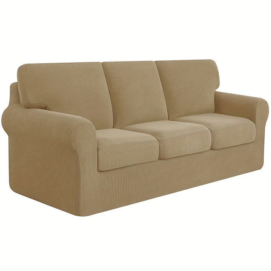 Stretch Sofa Slipcover With Cushion Covers Sets Couch Cover Sets Backrest Cushion Covers Furniture Protector - Image 7