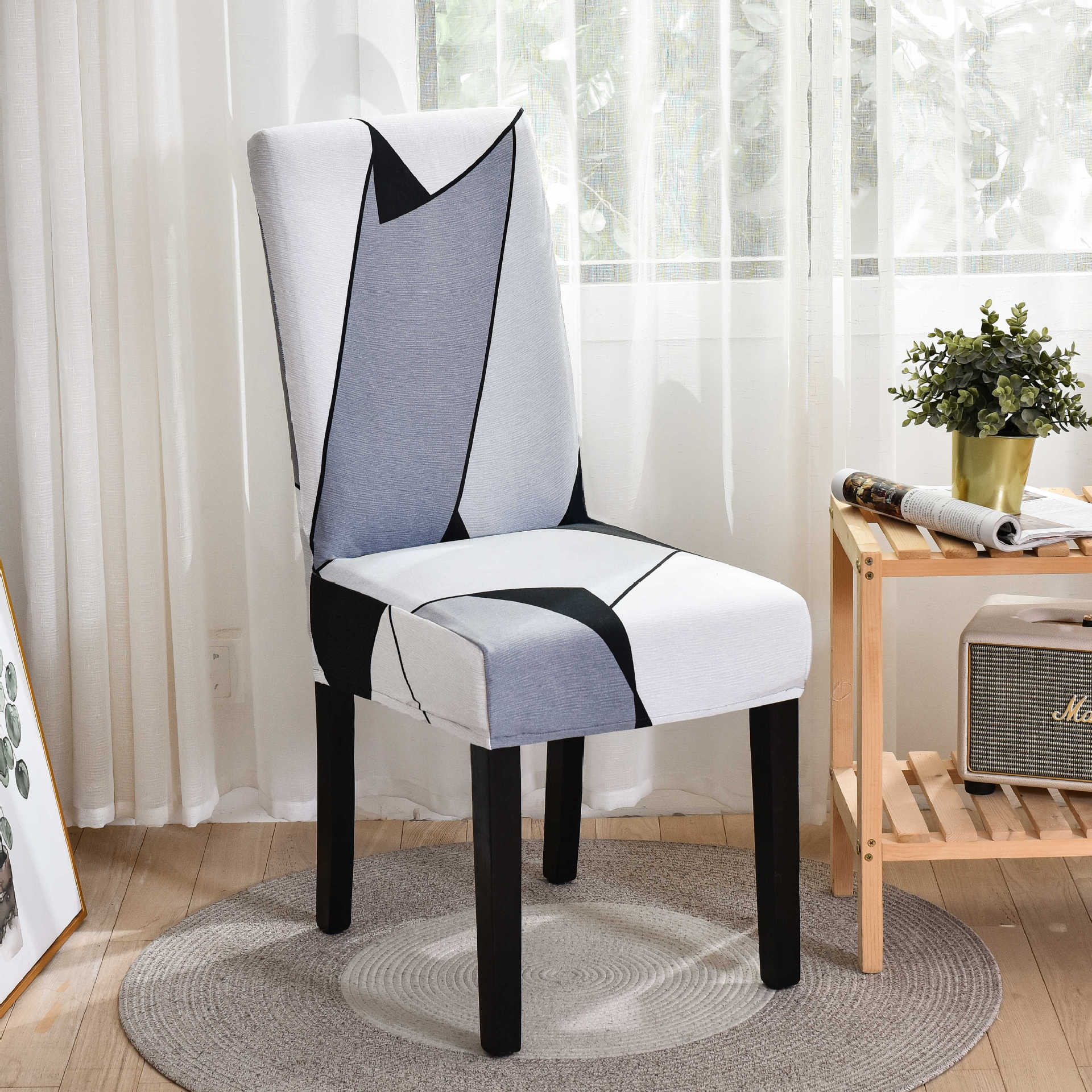Stretch Wedding Chair Cover For Kitchen Elastic Dining Room Chair Cover Dine Chairs Slipcover Home Decoration Accessories - Image 21