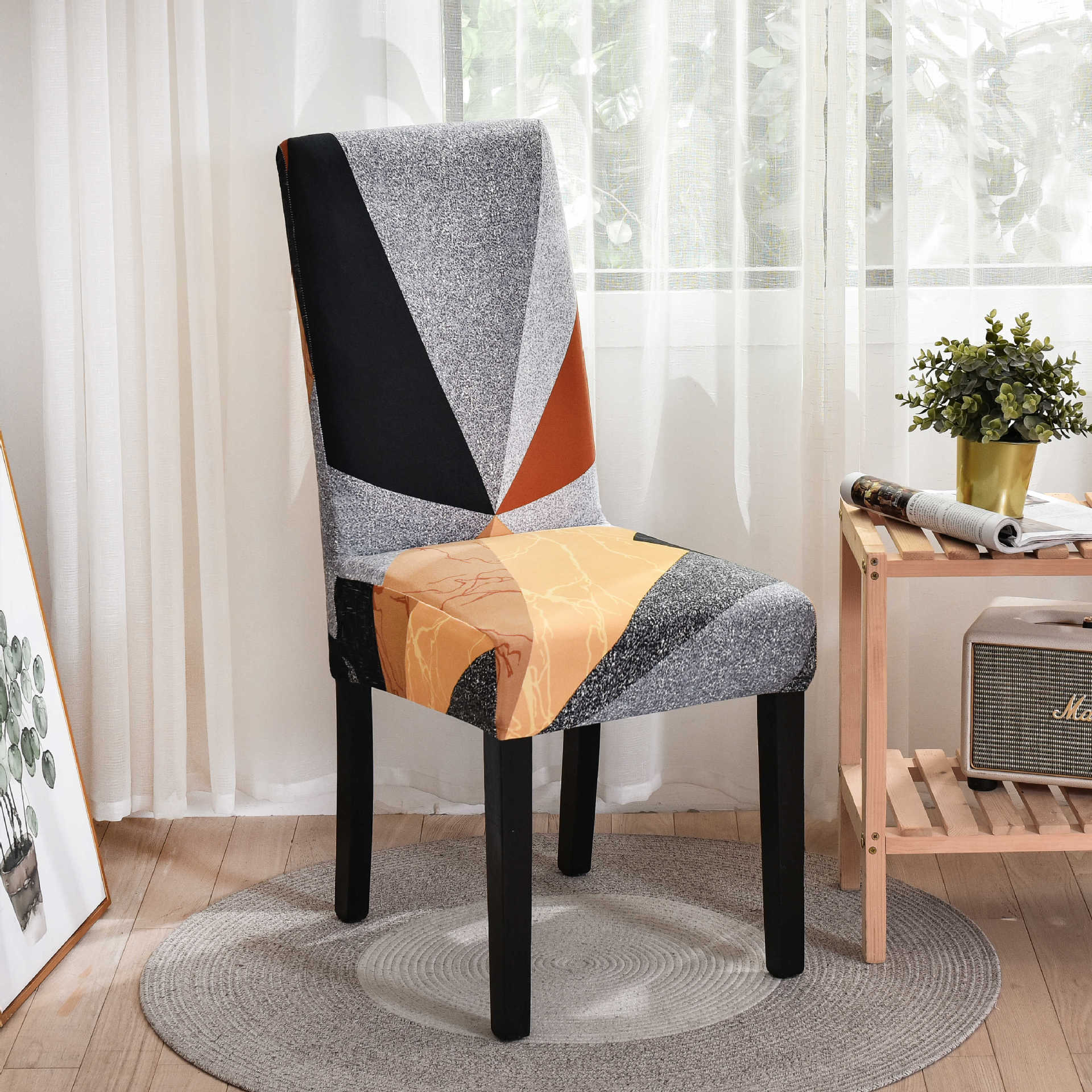 Stretch Wedding Chair Cover For Kitchen Elastic Dining Room Chair Cover Dine Chairs Slipcover Home Decoration Accessories - Image 23