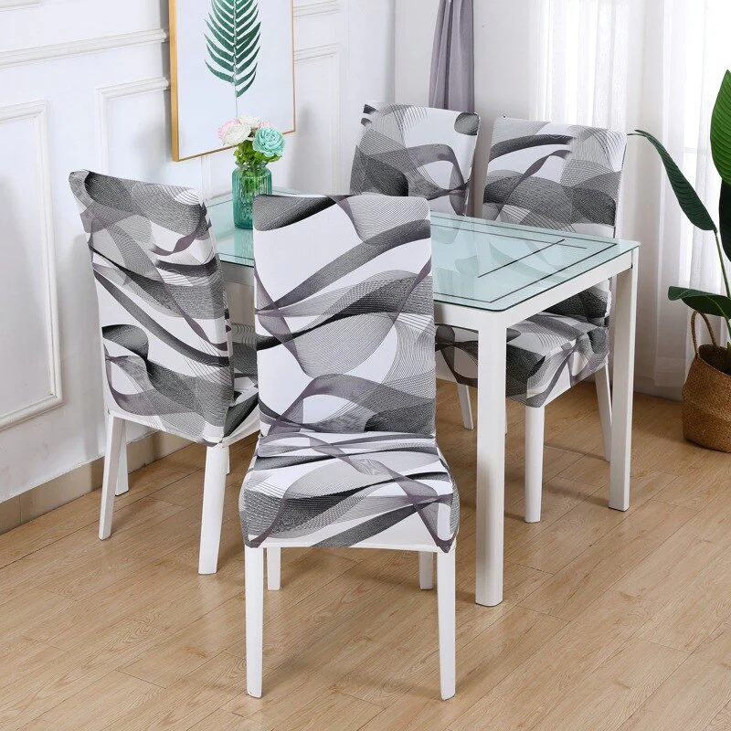 Stretch Wedding Chair Cover For Kitchen Elastic Dining Room Chair Cover Dine Chairs Slipcover Home Decoration Accessories - Image 3