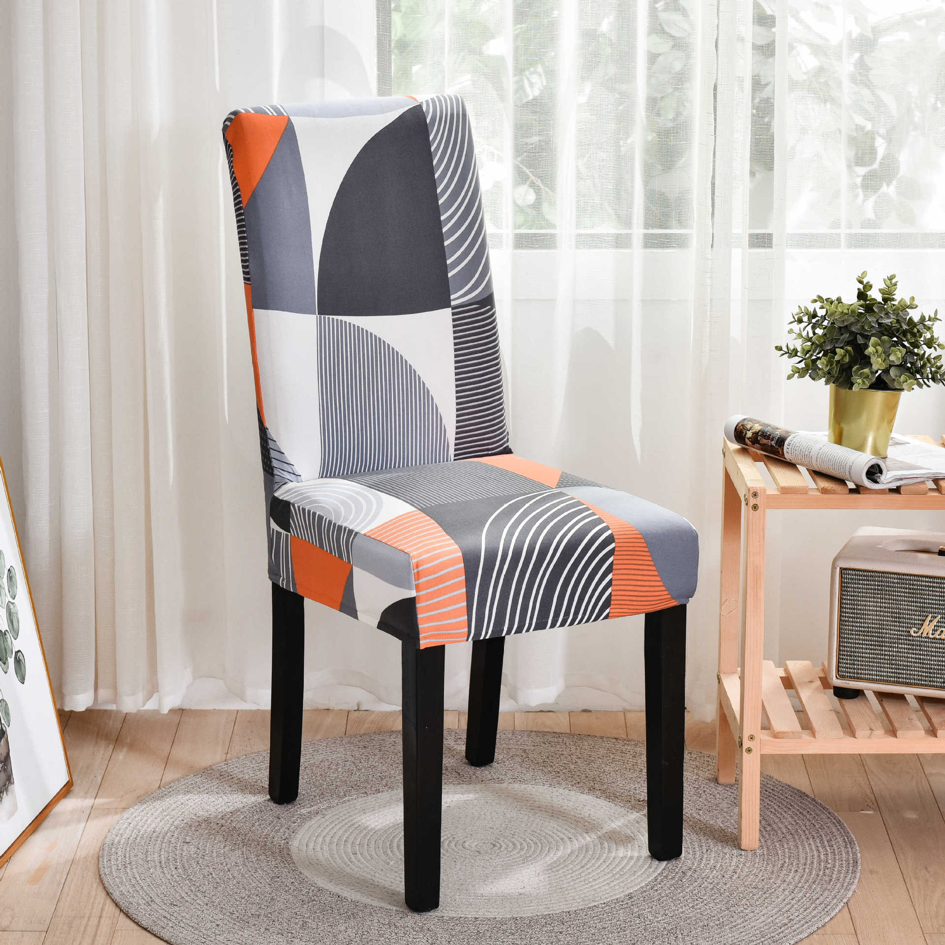 Stretch Wedding Chair Cover For Kitchen Elastic Dining Room Chair Cover Dine Chairs Slipcover Home Decoration Accessories - Image 5
