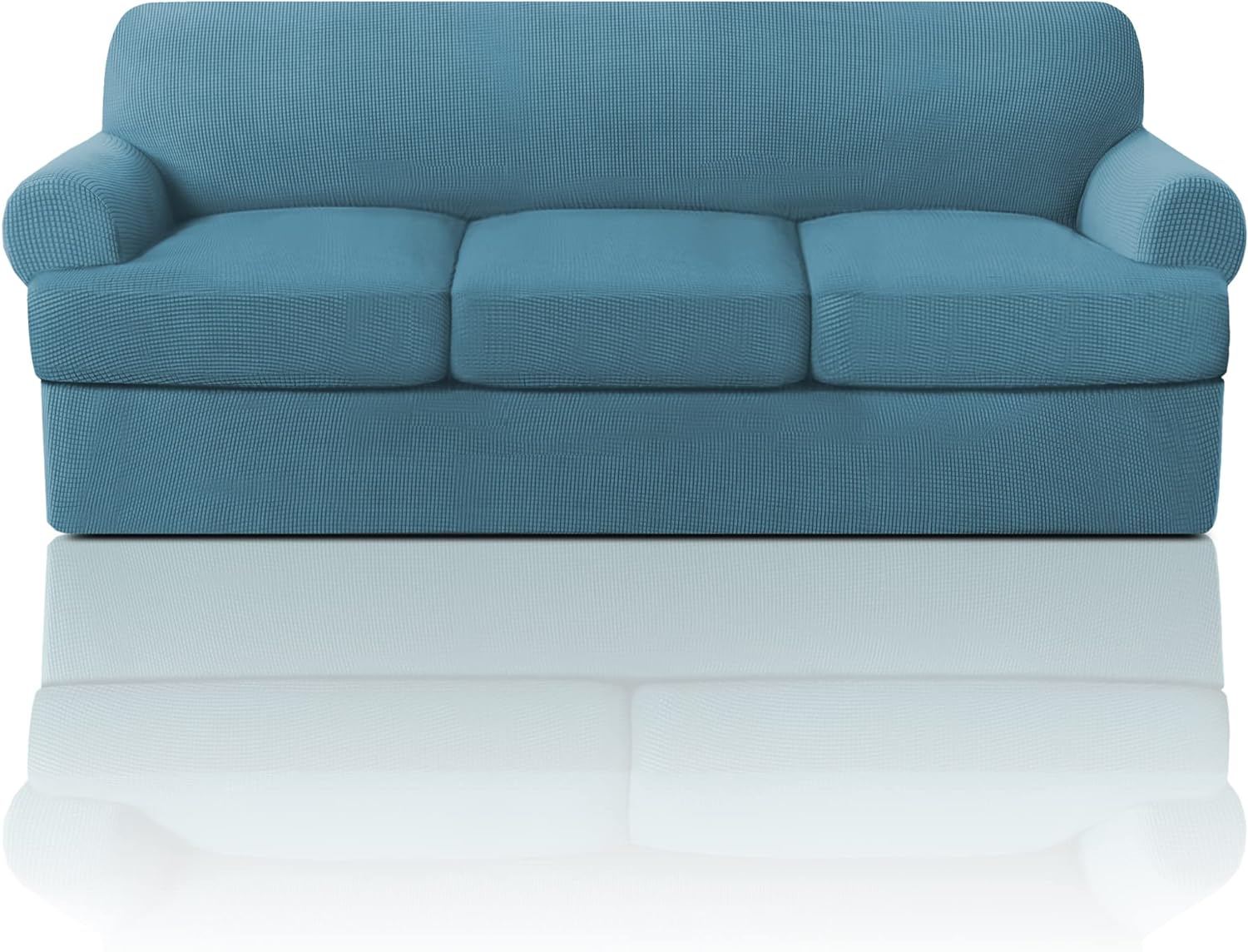 T Cushion Sofa Slipcover Sofa Covers for T Cushion Sofa Soft Couch Slip Covers Furniture Covers with Cushion Shape Seat Covers - Image 12