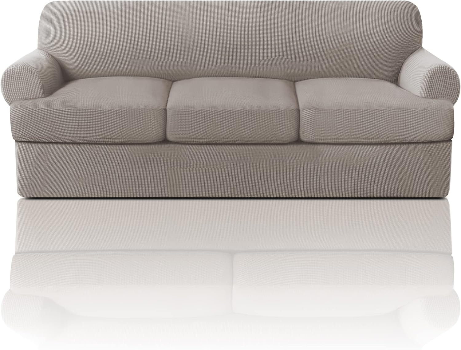 T Cushion Sofa Slipcover Sofa Covers for T Cushion Sofa Soft Couch Slip Covers Furniture Covers with Cushion Shape Seat Covers - Image 35