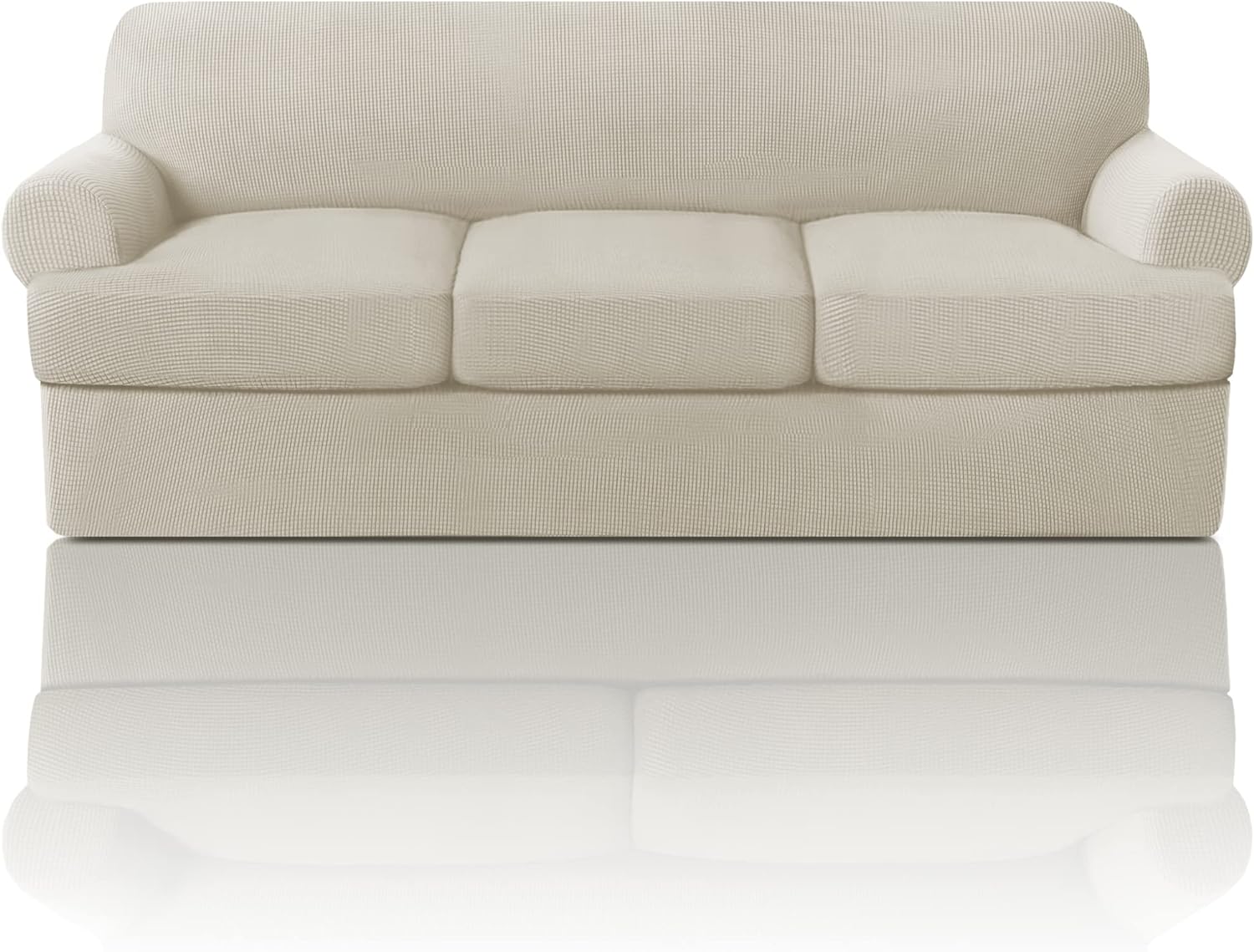 T Cushion Sofa Slipcover Sofa Covers for T Cushion Sofa Soft Couch Slip Covers Furniture Covers with Cushion Shape Seat Covers - Image 42