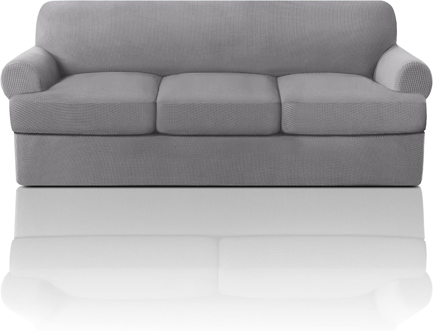 T Cushion Sofa Slipcover Sofa Covers for T Cushion Sofa Soft Couch Slip Covers Furniture Covers with Cushion Shape Seat Covers - Image 49