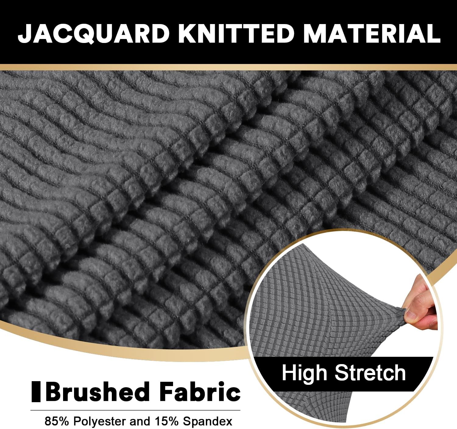 T Cushion Sofa Slipcover Sofa Covers for T Cushion Sofa Soft Couch Slip Covers Furniture Covers with Cushion Shape Seat Covers - Image 6