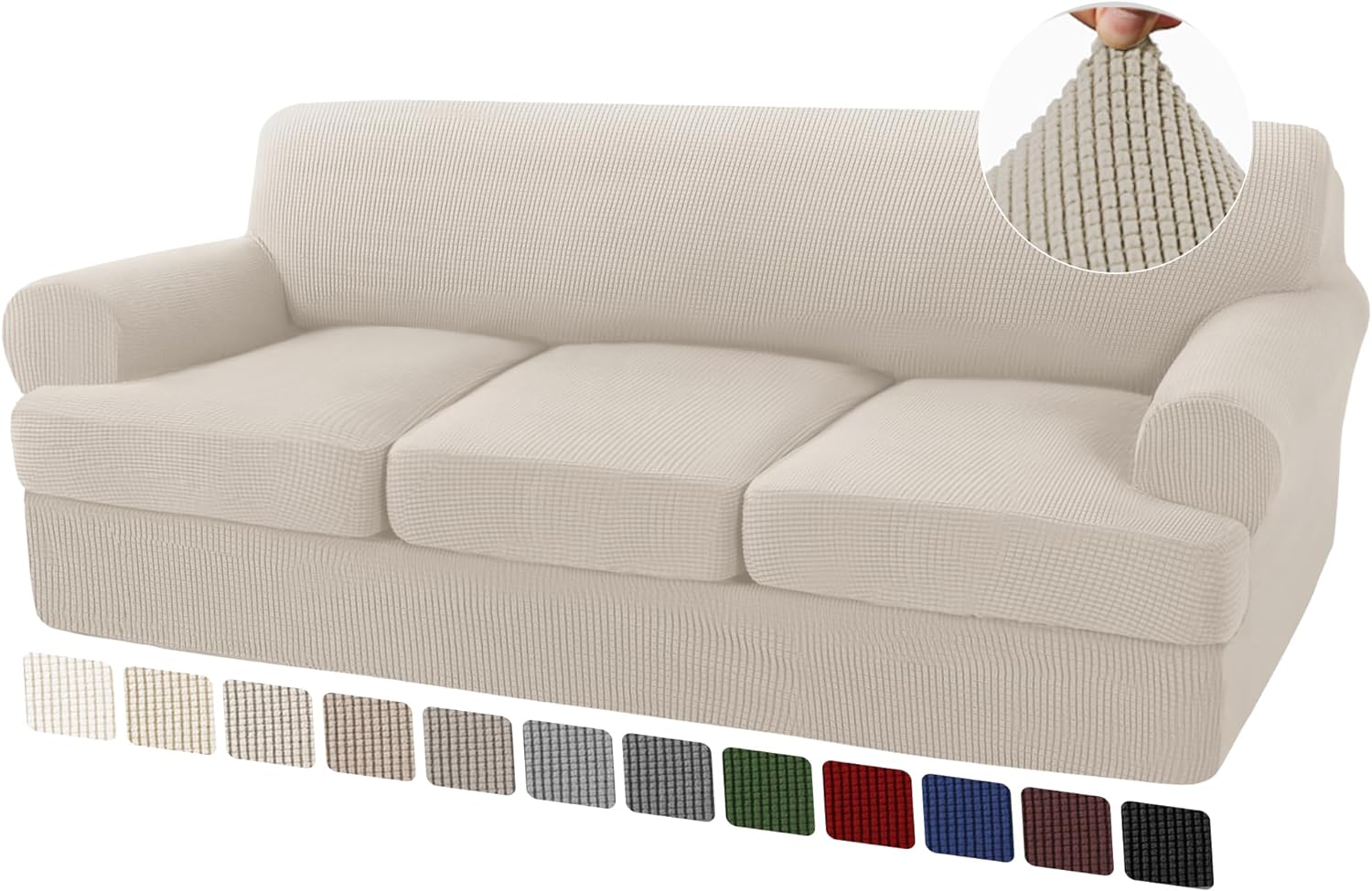 T Cushion Sofa Slipcovers Sofa Cover for T Cushion Sofa Couches Stretch Couch Cover with T Cushion Covers Machine Washable - Image 12