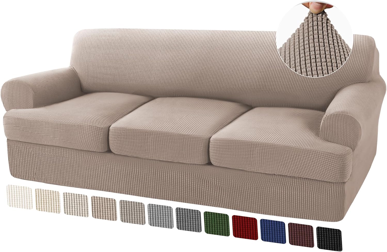 T Cushion Sofa Slipcovers Sofa Cover for T Cushion Sofa Couches Stretch Couch Cover with T Cushion Covers Machine Washable - Image 15