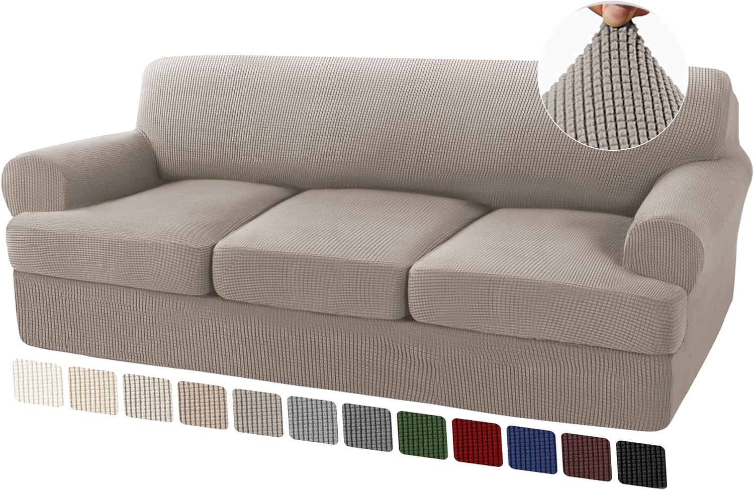 T Cushion Sofa Slipcovers Sofa Cover for T Cushion Sofa Couches Stretch Couch Cover with T Cushion Covers Machine Washable - Image 17