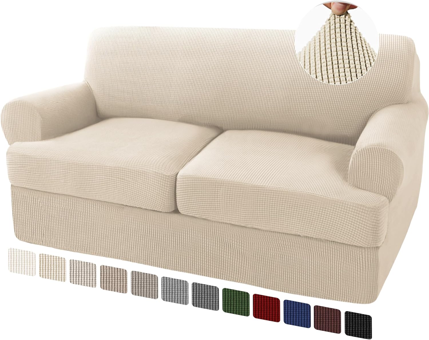 T Cushion Sofa Slipcovers Sofa Cover for T Cushion Sofa Couches Stretch Couch Cover with T Cushion Covers Machine Washable - Image 21