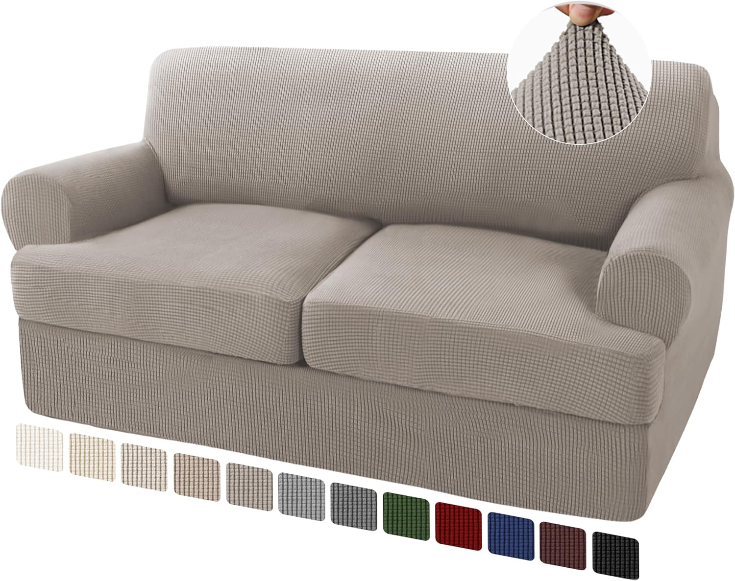 T Cushion Sofa Slipcovers Sofa Cover for T Cushion Sofa Couches Stretch Couch Cover with T Cushion Covers Machine Washable - Image 23